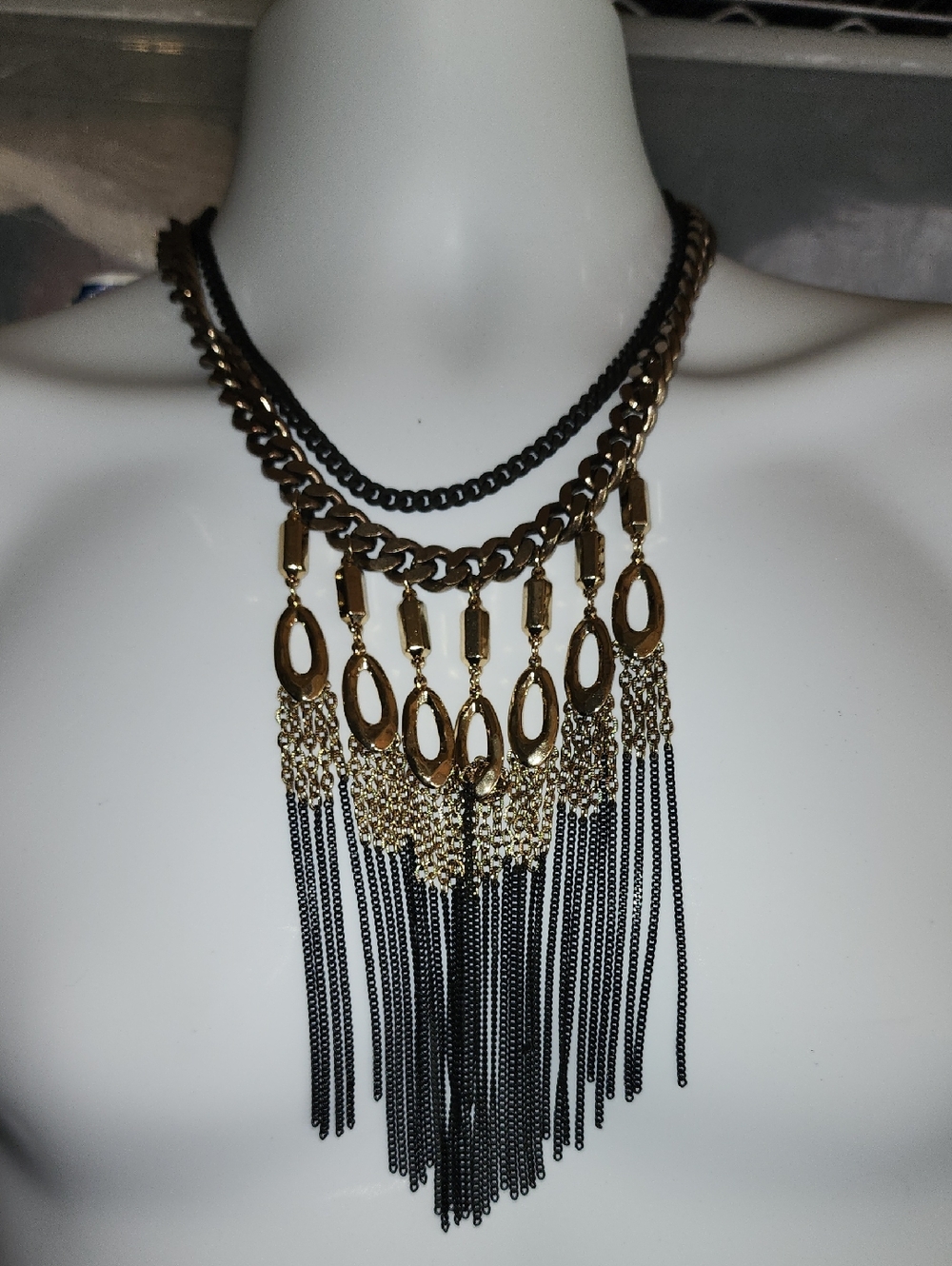 Stella & Dot Lilith Fringe Statement Necklace